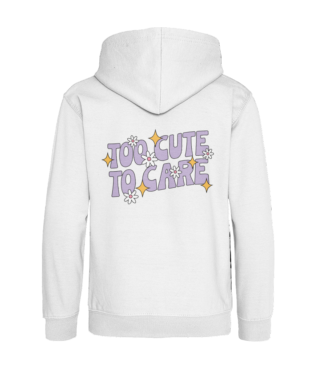 Kids Personalised Too Cute To Care Hood