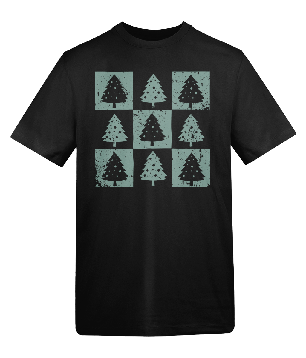 Checkered Christmas Tree Tee