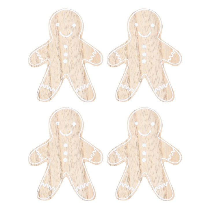 Gingerbread Man Coaster Set