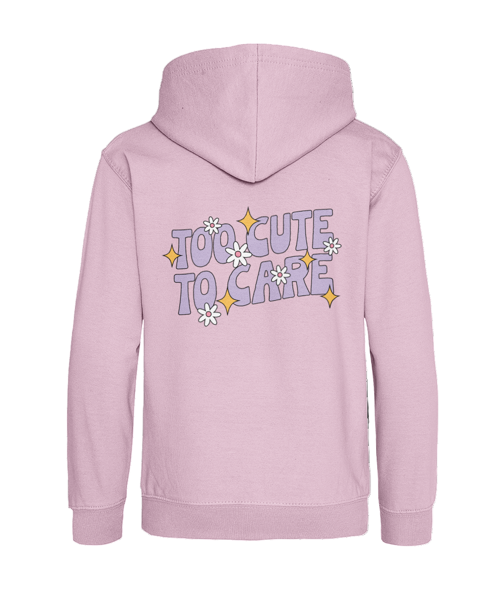 Kids Personalised Too Cute To Care Hood