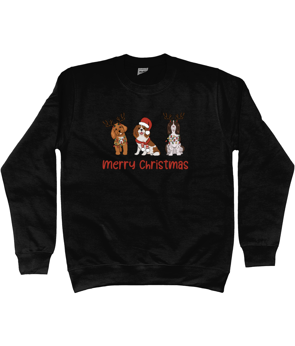 Personalised Kids Christmas Doggies Sweater