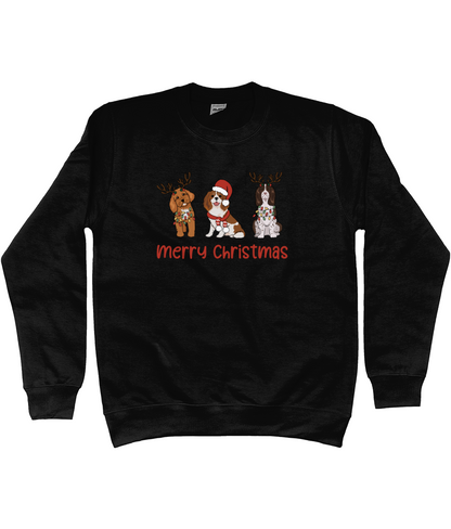 Personalised Kids Christmas Doggies Sweater