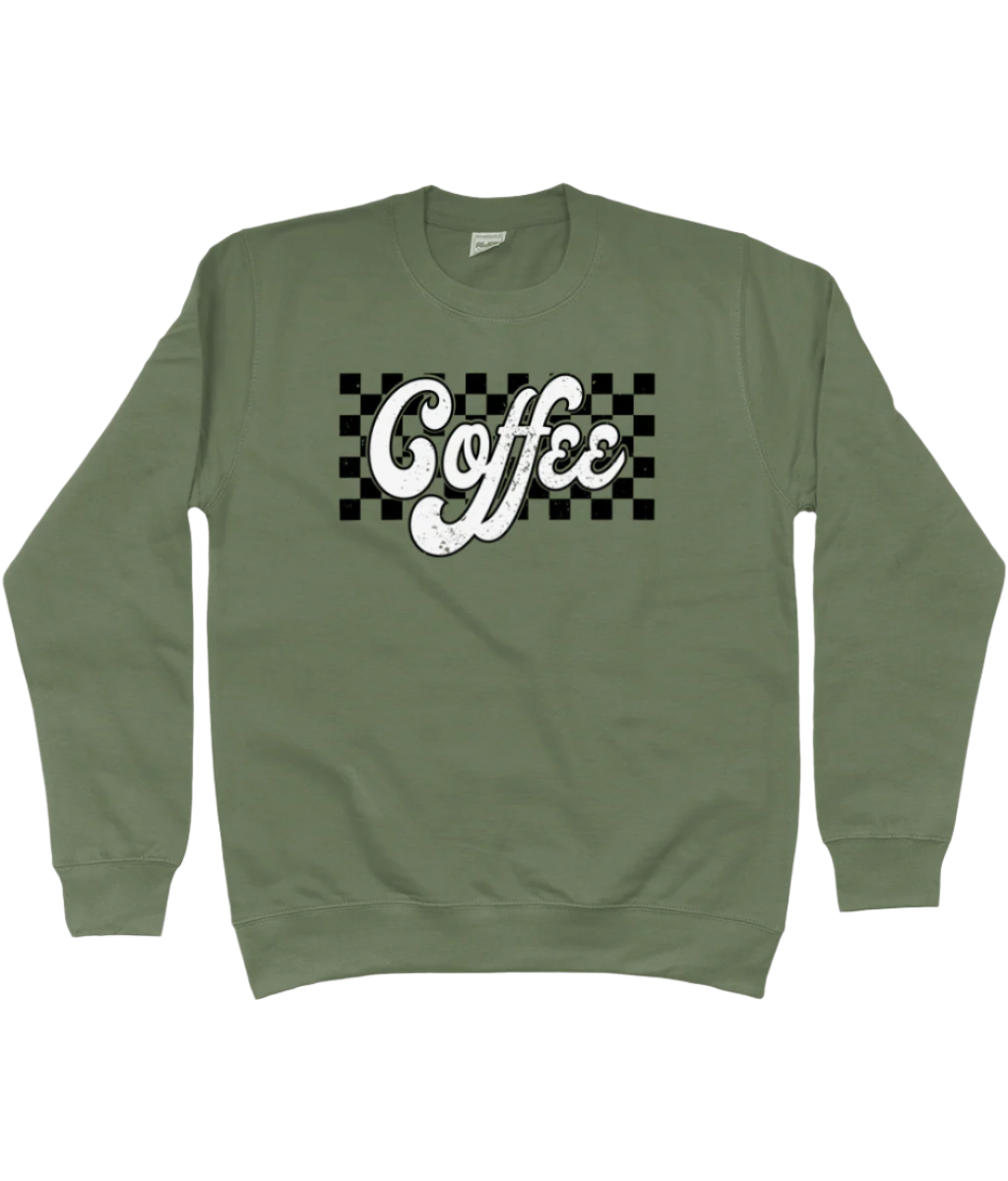 Checkered Coffee Sweater