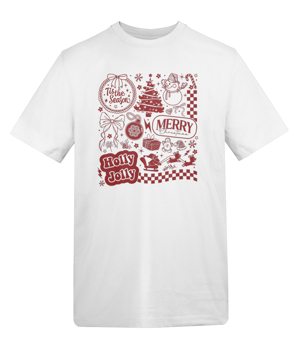 Checkered Merry Xmas Tee