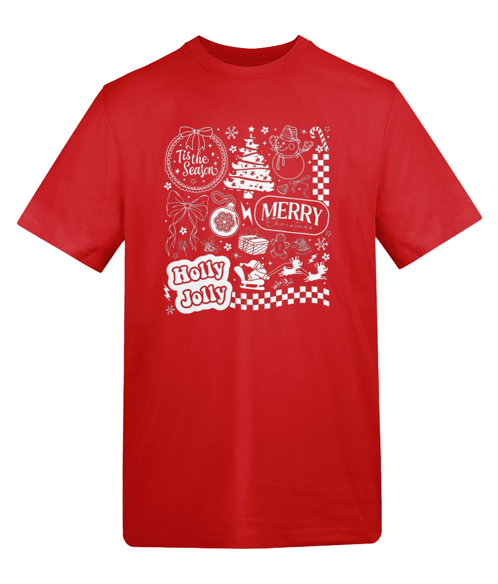 Checkered Merry Xmas Tee
