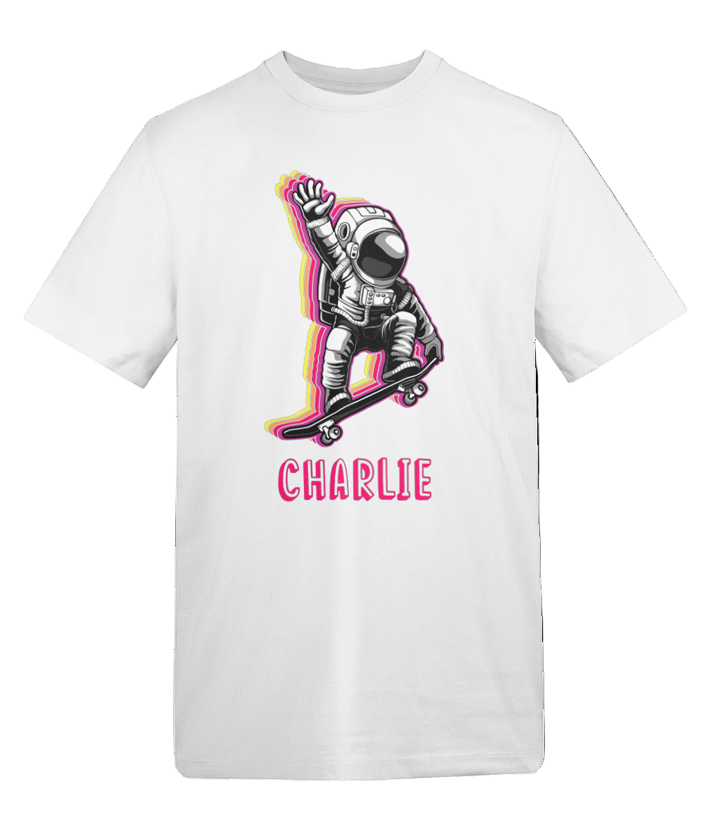 Kids Personalised Skateboarding Astronaut