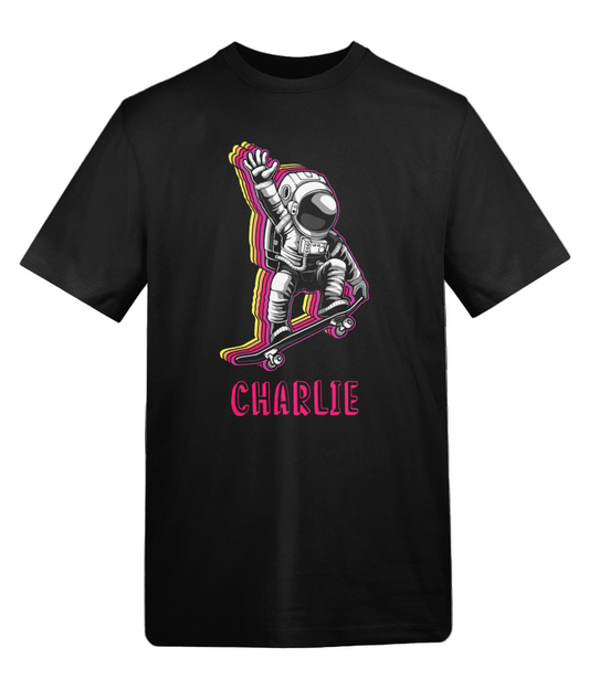 Kids Personalised Skateboarding Astronaut