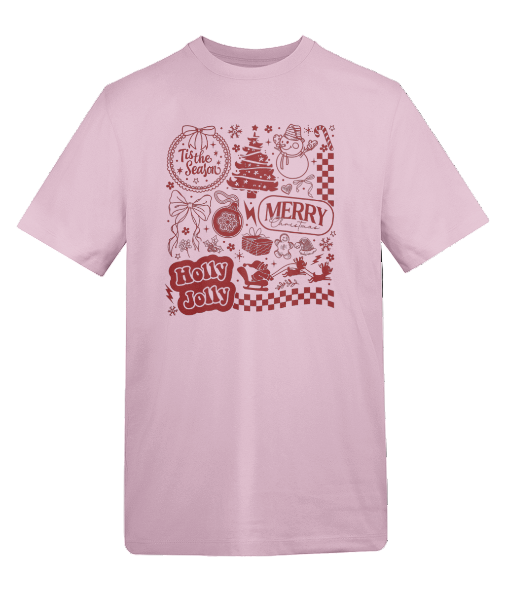 Checkered Merry Xmas Tee