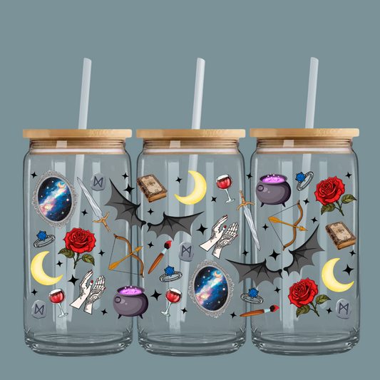Acotar 16oz Glass Can With Bamboo Lid & Straw