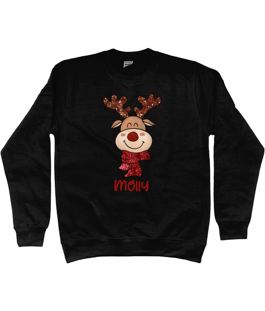 Kids Personalised Reindeer Sweater