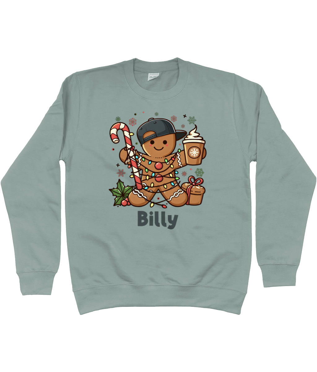 Kids Personalised Gingerbread Sweater (Boy)